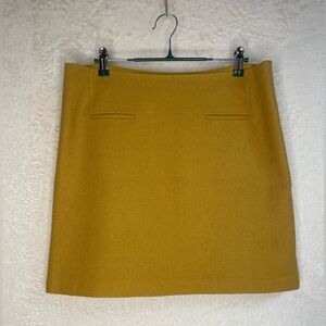 Tweed mustard yellow mini skirt